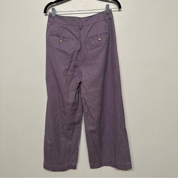 Madewell The Harlow Wide Leg Pant Smoky Grape 2 Petite - Picture 4 of 8